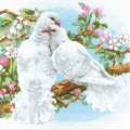Набор для вышивания нитками РИОЛИС "Белые голуби" 